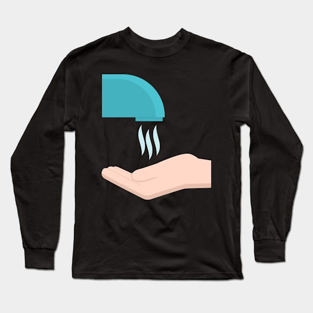 Hand Dryer 8 Long Sleeve T-Shirt by FLOWER--ART